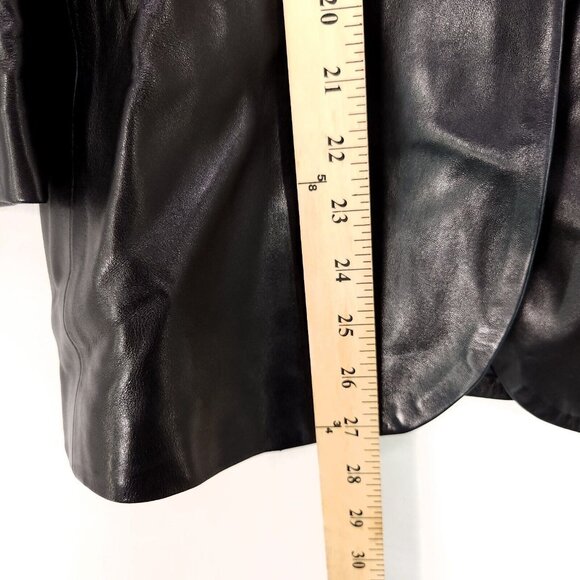 Mac Douglas Leather Jacket Vintage 1980 Paris Black Blazer Size 40 Lambskin - Picture 7 of 14